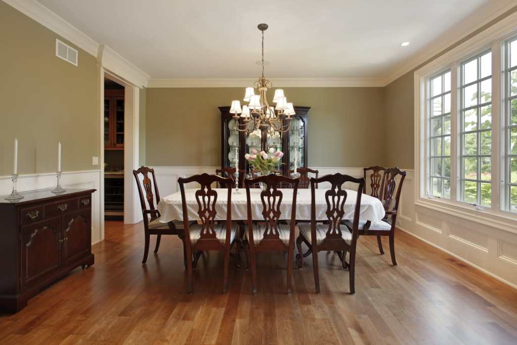 dining table-space around furniture-for passage-access