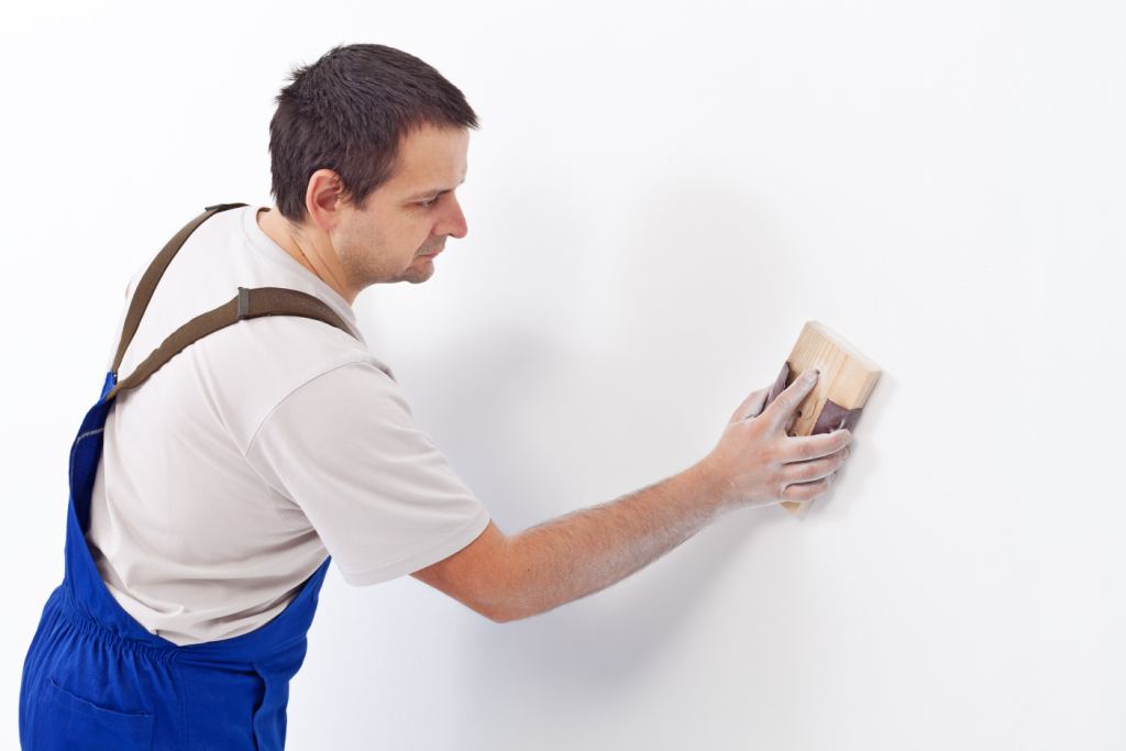 Sanding of Wall Putty