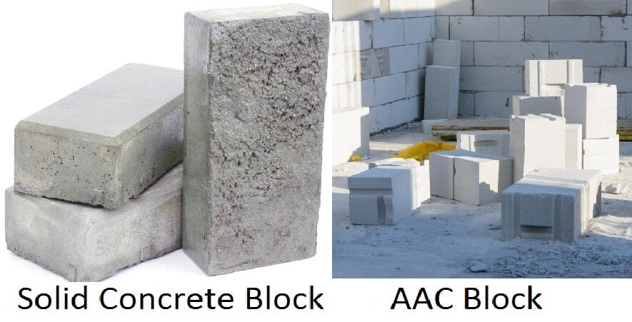 Solid Concrete Block Vs AAC Block