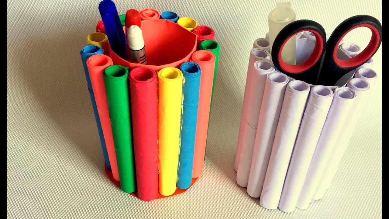Use of Plastic Waste to Make Pen Holders