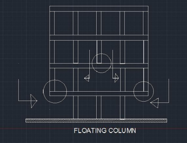 Floating Column Arrangement in Building