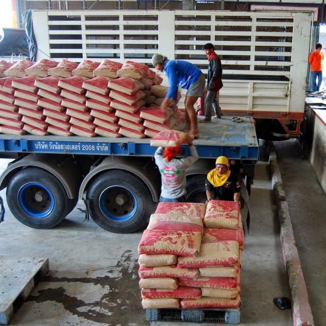 Loading and Unloading of Cement Bags