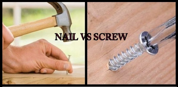 Screw vs Nail  When do you use which  Heath Refinishing