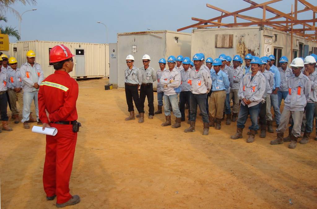 Person Giving Training to the Workers