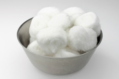 vanilla-soaked cotton swabs in kitchen