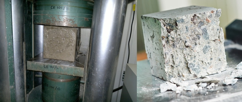 Concrete Cube Test and Its Failure Image