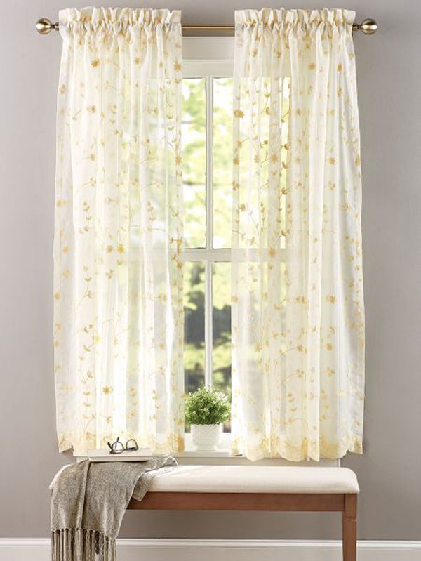Lace Curtain Luxury Sheers Window Treatments Home Valance Custom Fabric 1 Piece 