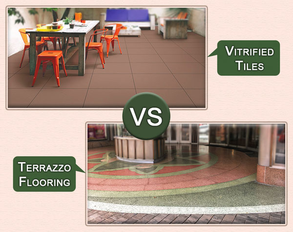 Comparison of vitrified tiles vs Terrazzo flooring