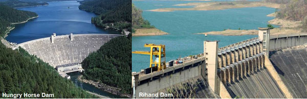 Use of Green Concrete in Hungry Horse dam and Rihand Dam