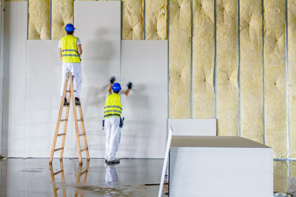 Wall Insulation with Glass Wool