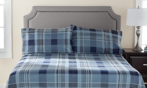 Cotton Flannel Bedsheet on Bed