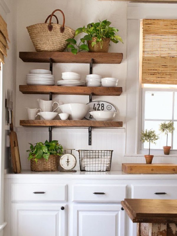 Shelves Above the Kitchen