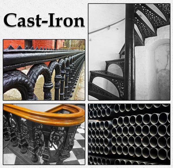 Cast-iron Ornamental Casting, Cast-iron Spiral Staircase, Cast-iron Pipes