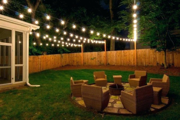 Garden Lights on Backyard