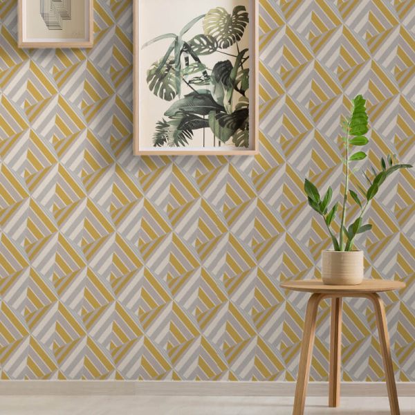 Graphic Wallpaper with Geometric Patterns