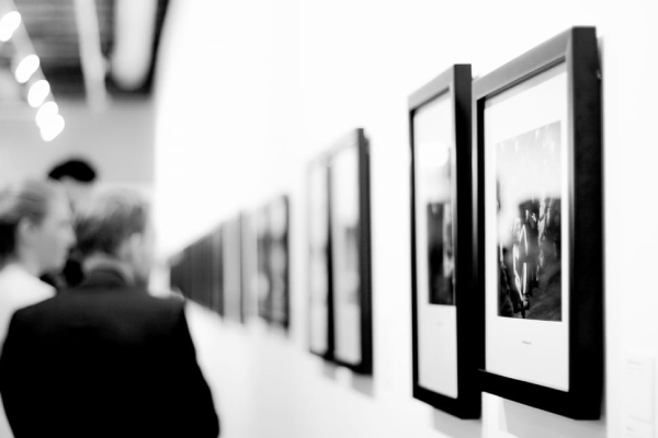 Hang Dramatic Black & White Photos on a Blank Wall - private space