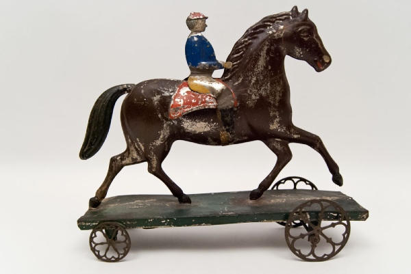 Toy Antiques - Horse on toy wheels