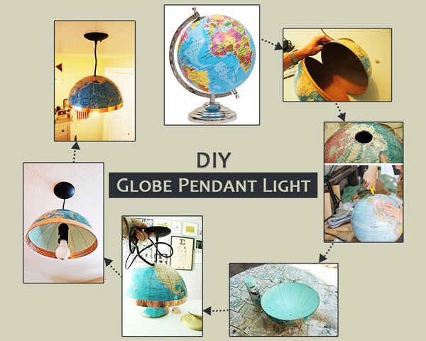 DIY Globe Pendant Light