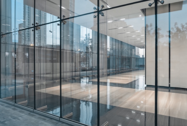 Glass Wall Partition Blending Interior