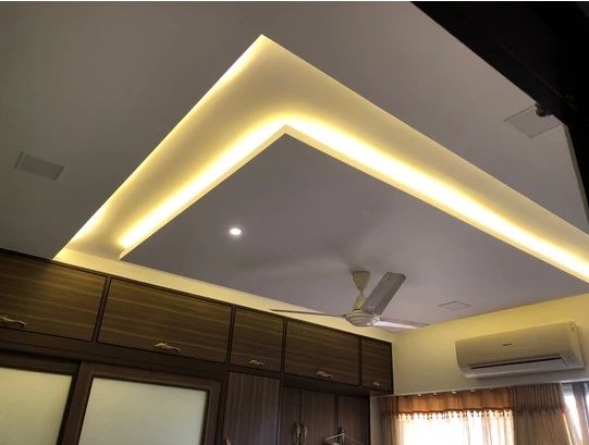 Home Interior False Ceiling Types - Cove Light Vs False Ceiling