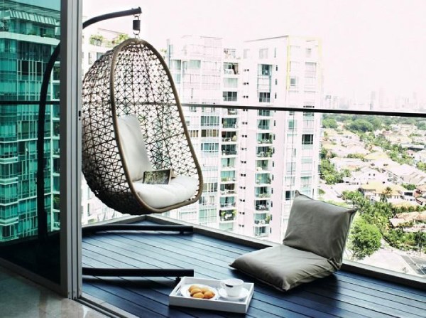 Hanging chair in Balcony