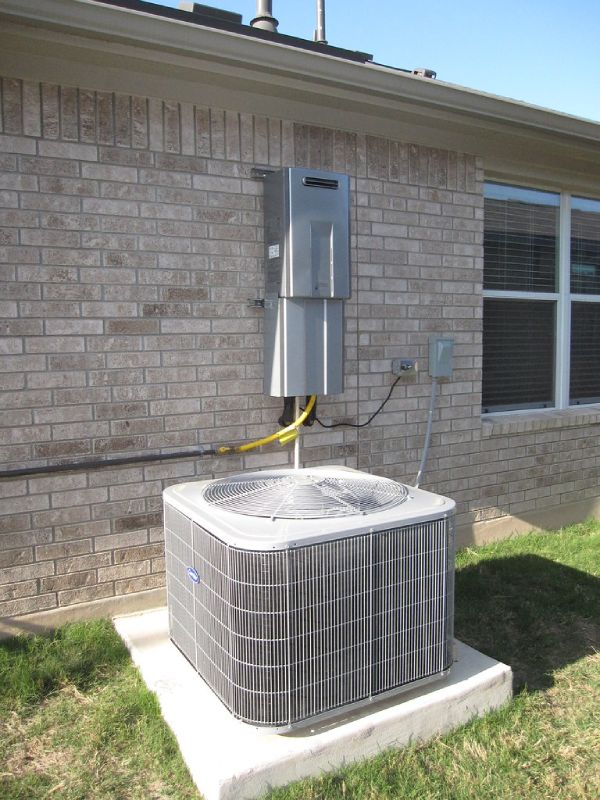 Tankless Water Heater Outside the House