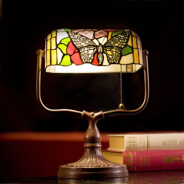 Butterfly Painted Tiffany lamps