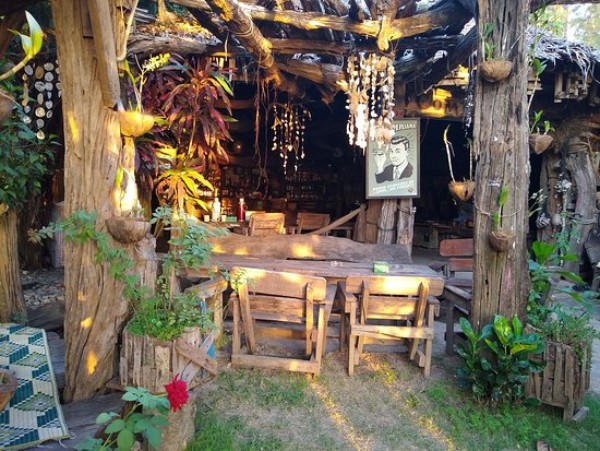 Hippie Bar in Backyard