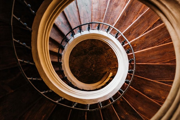 Circular Wooden Stairs