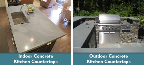 Concrete Countertops at Indoor and Outdoor