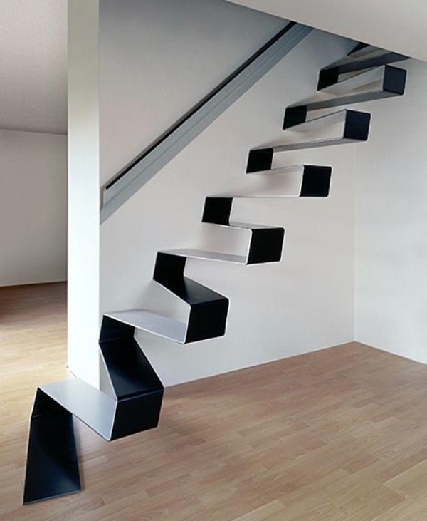 Modern Suspended Metal Stair