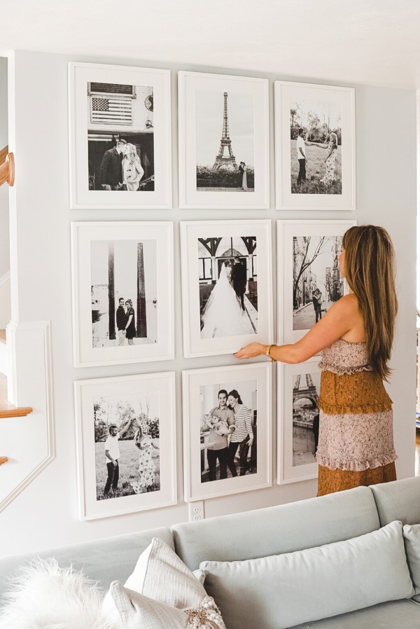 Place Photo frames on Wall