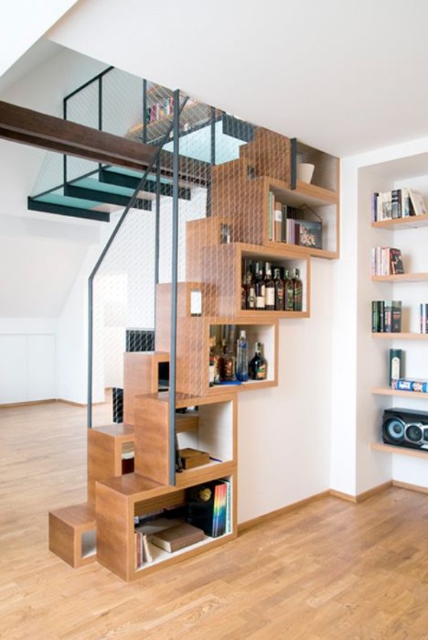 Space Saving Wooden Stair
