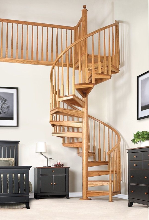Spiral Wooden Stairs