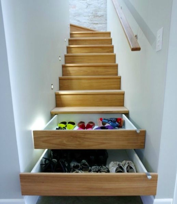 Wooden Stair with Storage