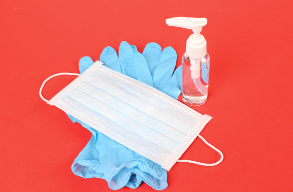 Give Mask, Sanitizer and Gloves to Buyers