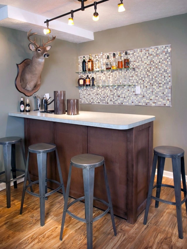 Home Bar with beautiful pieces of art