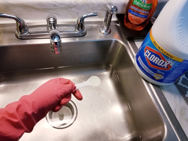 Sanitize the Sink after Washing Dishes By Hand