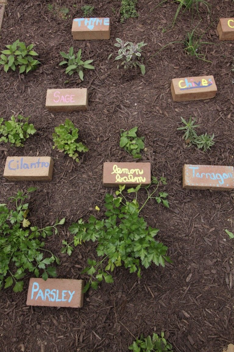 Colourful Bricks Garden Markers