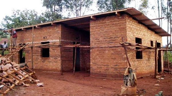 Home Made of Compressed Earth Bricks