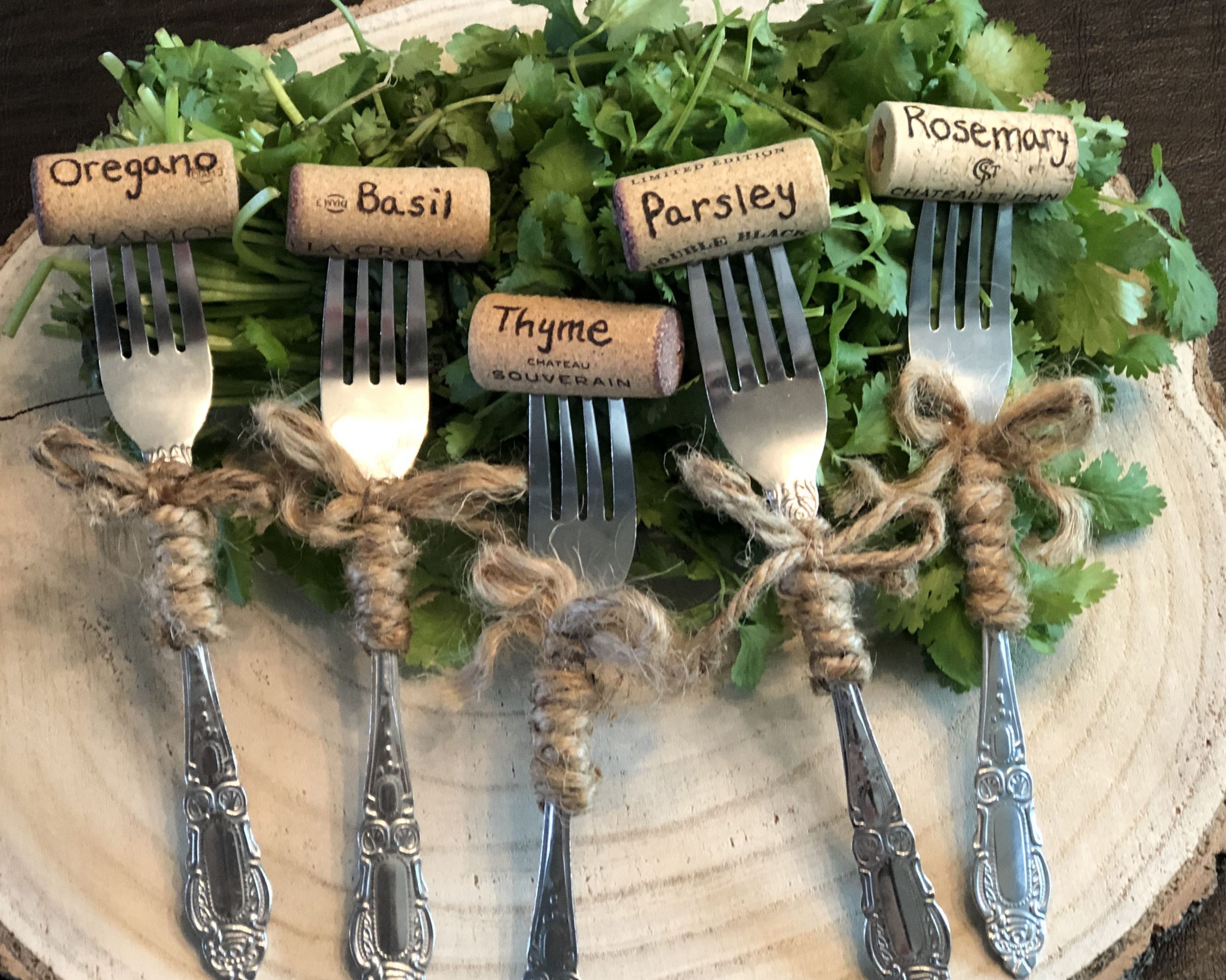Wine corks for Garden Markers
