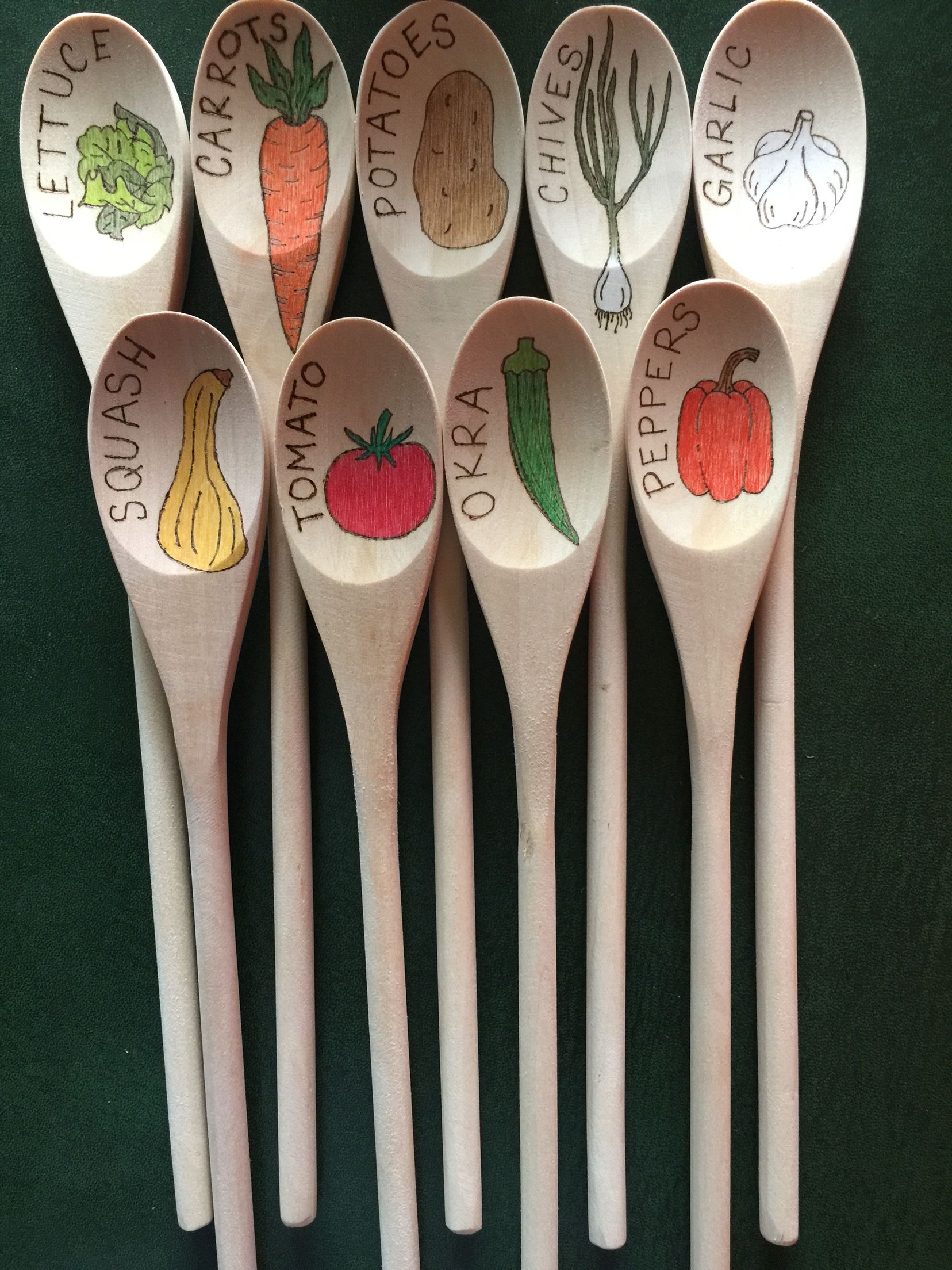 Wooden Spoon Garden Labels