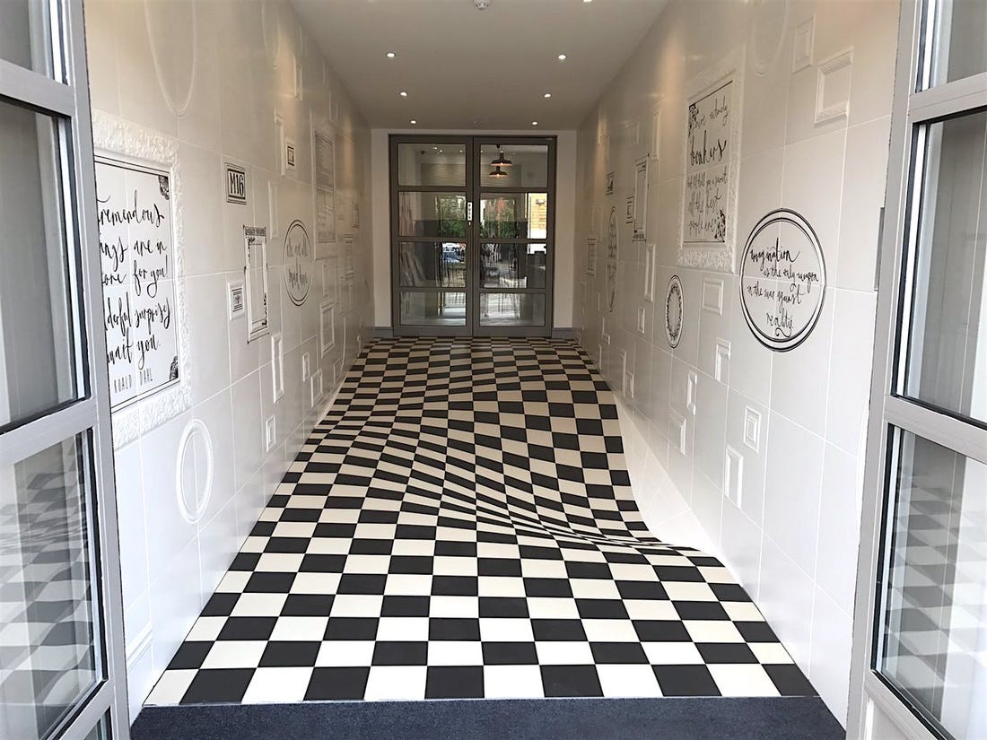 Optical Illusion 3D Flooring for walkway