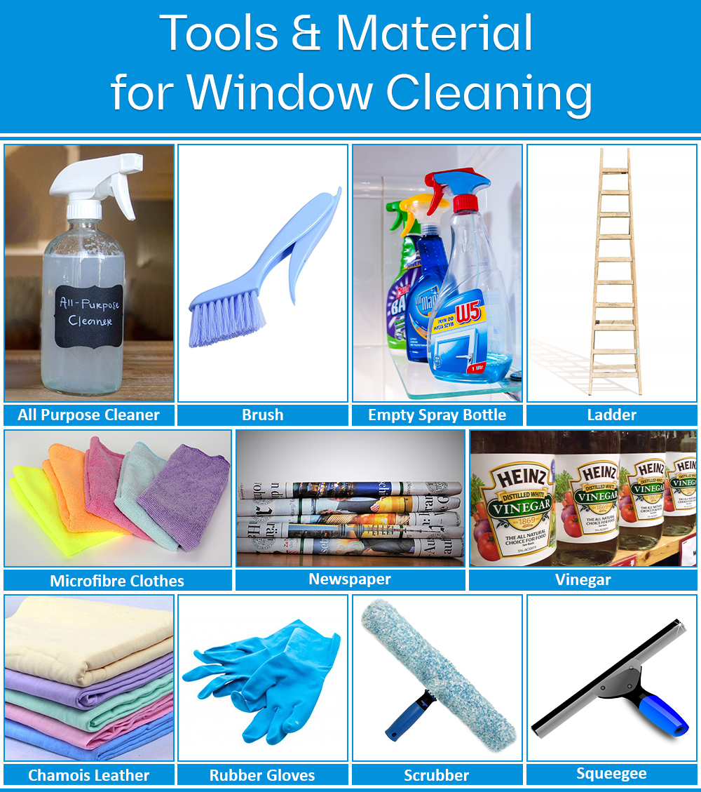 Tools and Material for Window Cleaning
