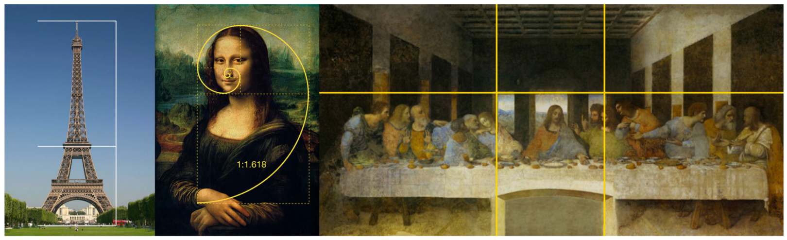 Objects in design of Golden Ratio