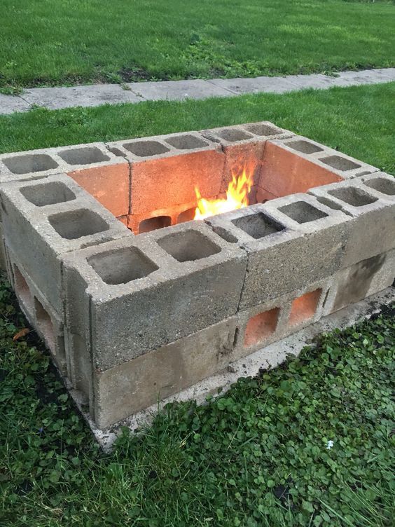 Cinder Block Fire Pit