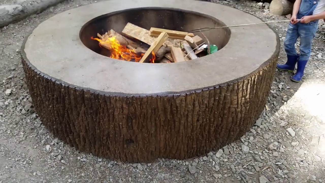 Concrete Tree Ring Fire Pit