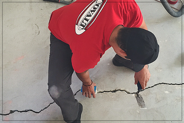 Inspection of Garage Floor Cracks
