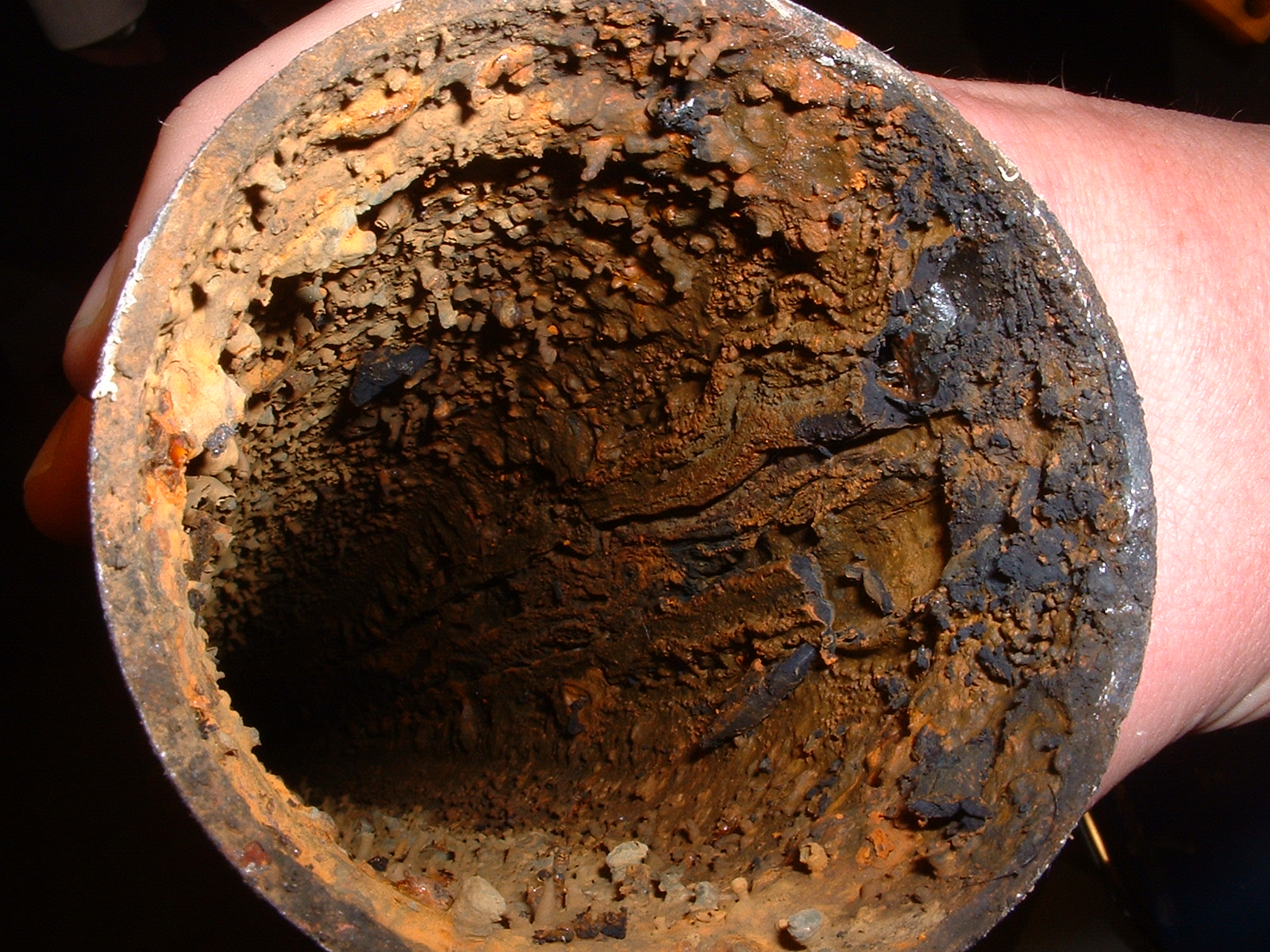 Mineral Accumulation Within Pipes