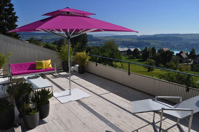 Rooftop Gazebos with Parasols and Awnings
